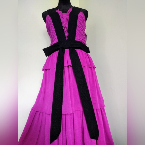 Brand new Purple Long Gown Made in Spain Size 40 - Picture 3 of 16